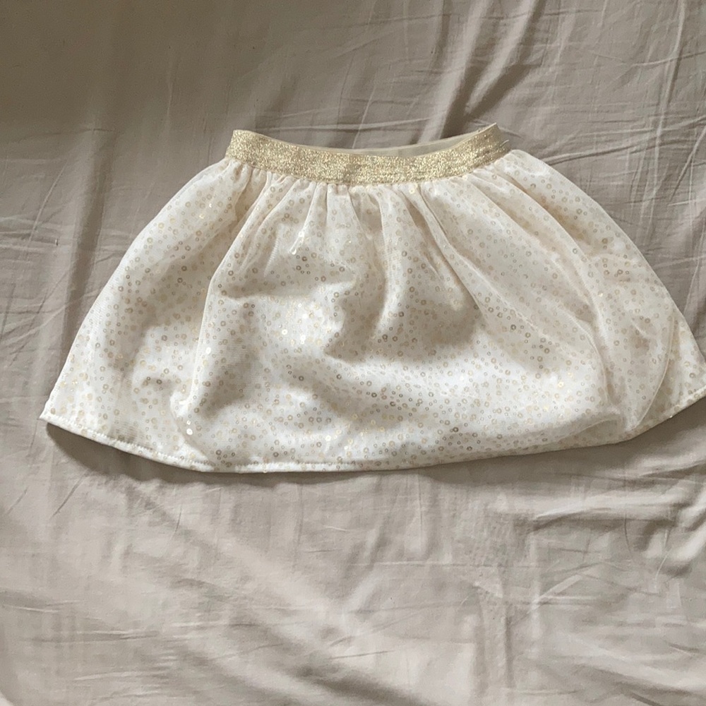 Oshkosh white and gold tutu skirt